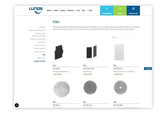 Napredniji filteri za viši nivo zaštite - LUNOS