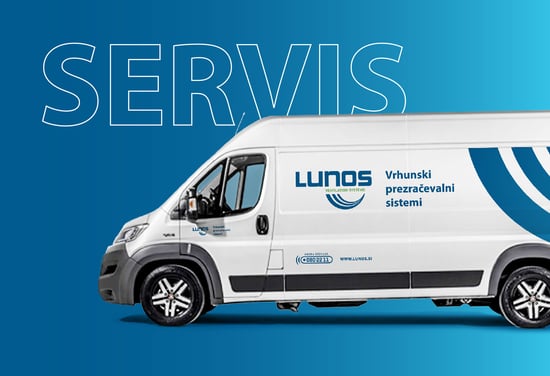Strokovni servis prezračevalnega sistema priporočamo na vsaki dve leti - LUNOS